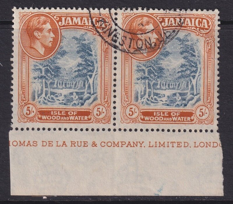 Jamaica, Scott 127 (SG 132), used imprint pair