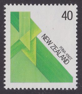 New Zealand 1440 Fibre Arts Pona-Knot 40c single MNH 1987