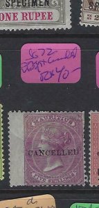 MAURITIUS    (PP1802B)  QV 5/- OVPT CANCELLED SG 72  MOG 