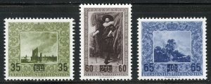 Liechtenstein Scott 281-83 MNHOG - 1954 Surcharges of B19-B21 Set - SCV $30.00