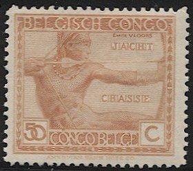 BELGIAN CONGO 1925 Sc 99 Mint H VF, 50c - Archer