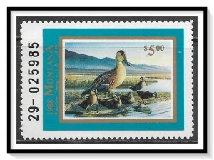 State Montana #36 Duck Hunting Permit Unused