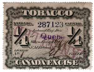 (I.B) Canada Revenue : Tobacco Excise Seal