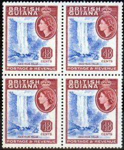 British Guiana 1961 48c Ultramarine & Brown-Lake SG341ab D.L.R V.F MNH Block ...