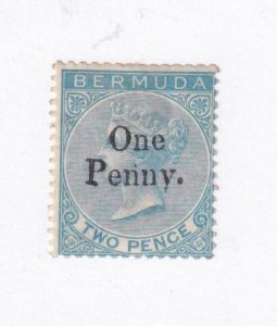 BERMUDA # 13 MLH Q/VICTORIA 1p-on 3p BLUE HIGH CAT VALUE