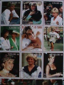 TURKMENISTAN 2000-IN MEMORIAL -PEOPLE'S QUEEN-LADY DIANA-CTO-S/S VERY FINE