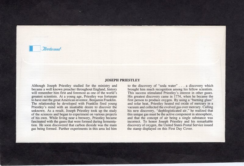 2038 Joe Priestley, FDC Fleetwood