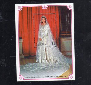 GRENADA GRENADINES #938 1988 QEII WEDDING ANNIV. MINT VF NH O.G S/S