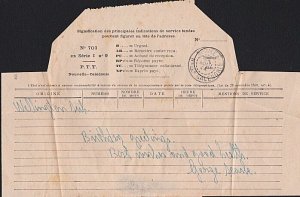 NEW CALEDONIA NZ FORCES WW2 1944 telegram with Noumea cds..................A7727