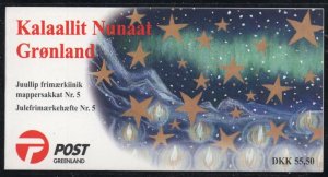 Greenland  Sc 378a, 379a 2000 Christmas bklt panes in complete bklt mint NH