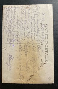 1917 German POW In France Charente Camp RPPC Postcard Cover to Germany