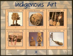 UNITED NATIONS Sc#NY 897 GE 452 VI 375 2006 Indigenous Art S/S Complete MNH