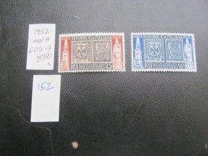 ITALY MNH 1952 SC 602-603 SET VF/XF $8.50 (152)