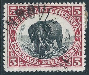 Liberia, Sc #60, 5c Used