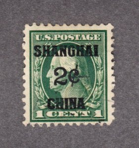 US K1 2c (1c) Shanghai Overprint Used F-VF SCV $70