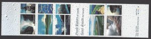 Canada #1854i MNH booklet, Canadian fresh waters, issued 2000