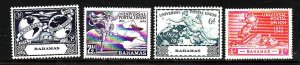 Bahamas-Sc#150-3-unused hinge set-og-UPU-Trains-Ships-1949-