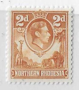 Northern Rhodesia Sc #31 2p br orange OG VF