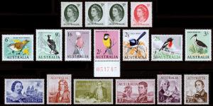 Australia Scott 365, 365b, 366-379 (1963-65) Mint LH/NH VF Complete Set M