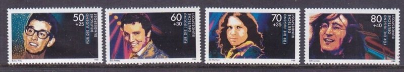 Germany B666-69 MNH 1988 Various Music Rock Stars Full Set of 4