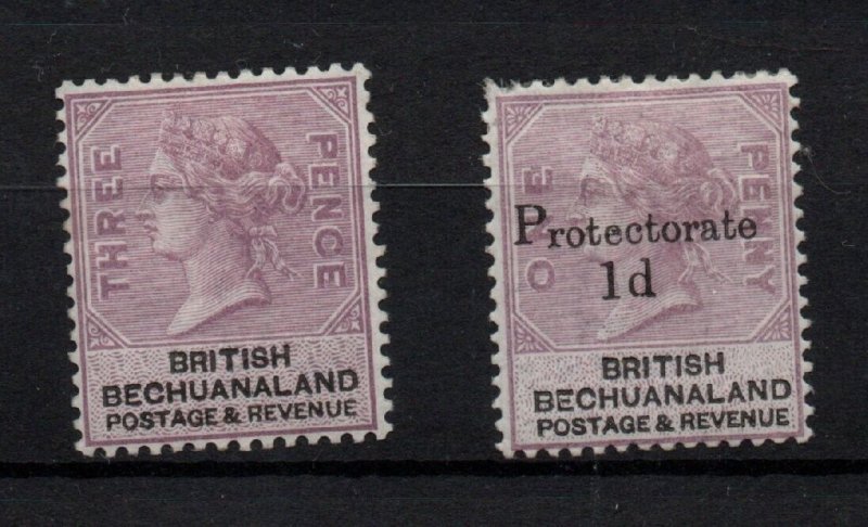 British Bechuanaland QV 3d & 1d SG12-SG22 mint MH WS28513 