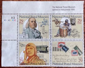 US #2779-2782 Used Plate Block of 4 UL National Postal Museum L14