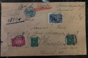 1922 Berlin Germany Early Inflation Rate Cover To Munich Wax Seal