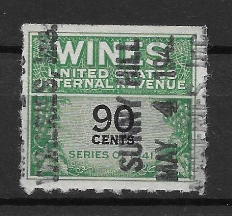 United States RE144 90c Wines single Used (z1)