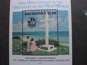 BAHAMAS STAMP-1992  500TH ANNIVERSARY OF DISCOVER NEW WORLD MNH S/S SHEET