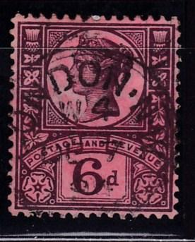 Great Britain 1887 6d violet rose Queen QV Jubilee  VF/Used/(o)