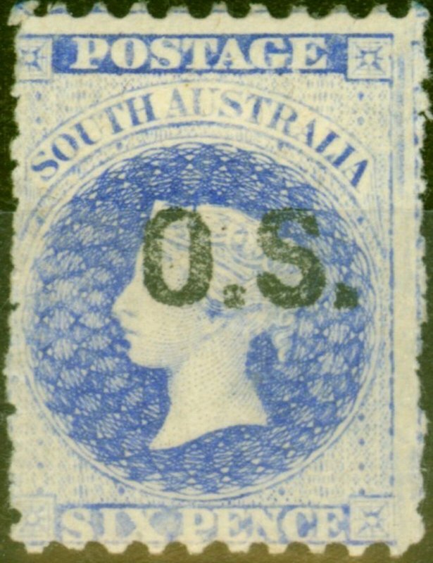 South Australia 1885 6d Bright Ultramarine SG019 Fine Mtd Mint 