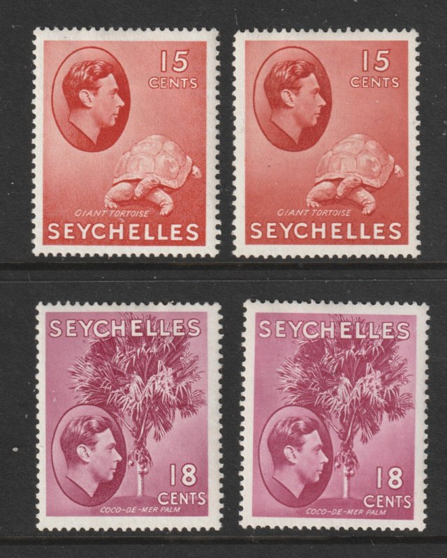 Seychelles x 4 MH KGVI