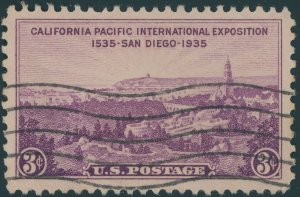 US 773 California Pacific Exposition Issue; Used -- See details and scan