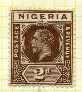 NIGERIA;  1920s early GV issue fine used 2d. value