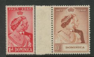 Dominica - Scott 114-115 -Silver Wedding Issue-1948 -MNH - Set of 2 Stamps