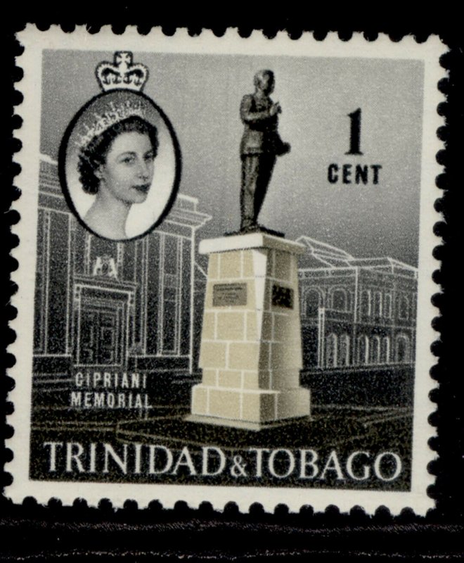 TRINIDAD & TOBAGO QEII SG284, 1c stone & black, M MINT. 