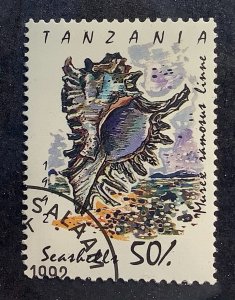 Tanzania 1992 Scott 945 CTO - 50sh, Seashells, Branched Murex, Murex ramosus