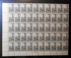 1934 National Parks 10c Smokey Mountains Sc 749 full sheet of 50 premium MNH