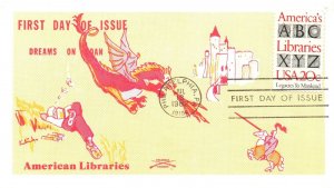 1982 FDC - American Libraries - Colonial Cachet - Philadelphia, PA - F25055