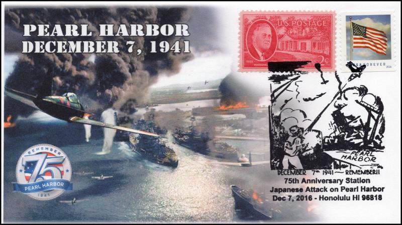 16-401, 2016, Pearl Harbor, 75th Aniv., December 7, Honolulu HI, WW II