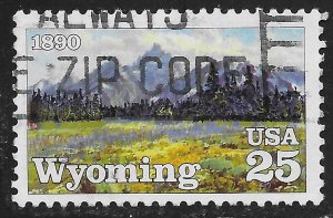 US #2444 25c Wyoming Statehood - High Mountain Meadows