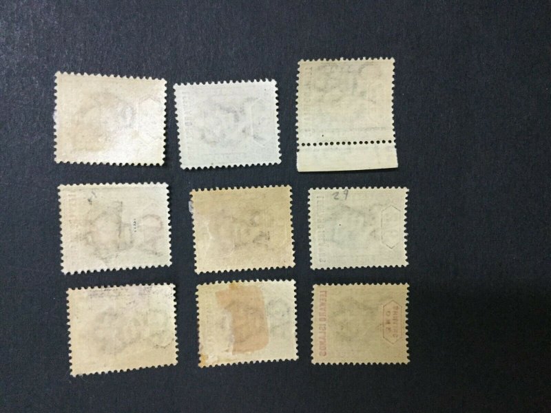 MOMEN: LEEWARD ISLANDS SG #20-28 1902 MINT OG H/2NH(1sh,2sh6d) LOT #198624-6184