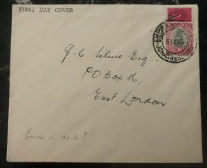1936 Johannesburg South Africa First Day Cover FDC To East London Label