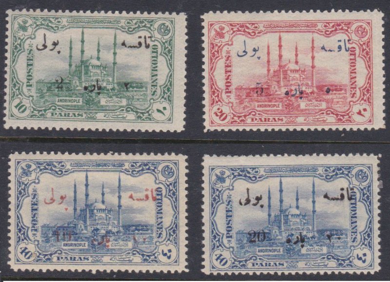 Turkey #J59-62 MH overprints CV $49