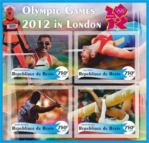 Stamps. Olympic Games 2012 London high jump 2017 year 1+1 sheets perforated