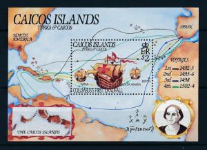 [81271] Turks & Caicos Islands 1992 Ships Boats Santa Maria Columbus Sheet MNH