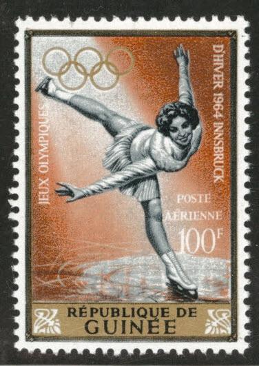 Guinea Scott C57 MNH** 1964 Winter Olympic Skating CV$2.25