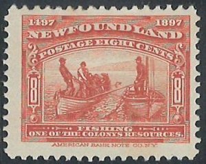 Scott: 67 Newfoundland - Fishing - Mint Hinged