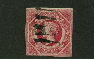 NSW New South Wales #31a, ONE Shilling, Cat $200 used stamp 