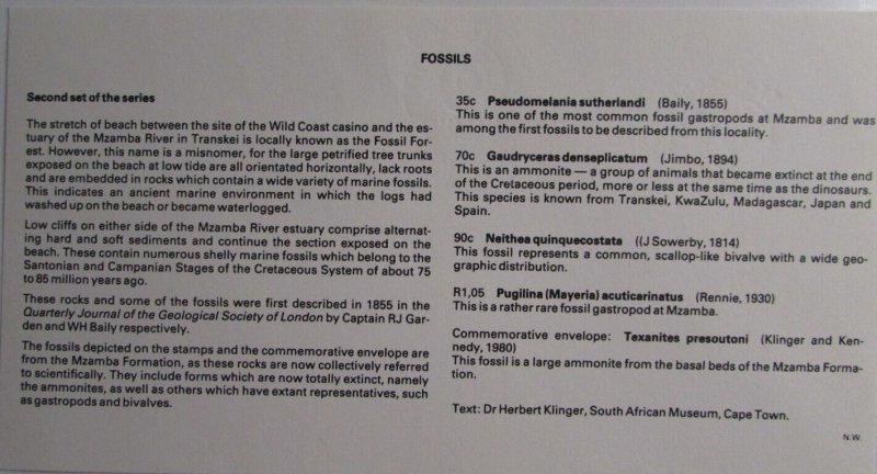 TRANSKEI  1991-92 FDCs #257 82  Dolphins*Birds*Medicine Heroes*Fossils*Waterfowl